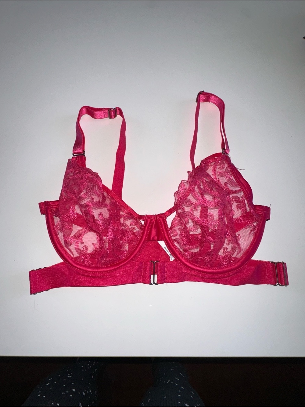 Bras‎ N Things hot pink Lace Balconette Bra 30D